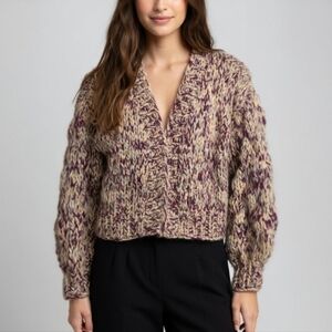 Sage The Label Sweater Chunky Knit Open Cardigan This and That Cardi Size Small